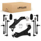 Front Control Arms w/Ball Joint Sway Bar Tie Rod for Chevrolet Equinox (2010–2017)