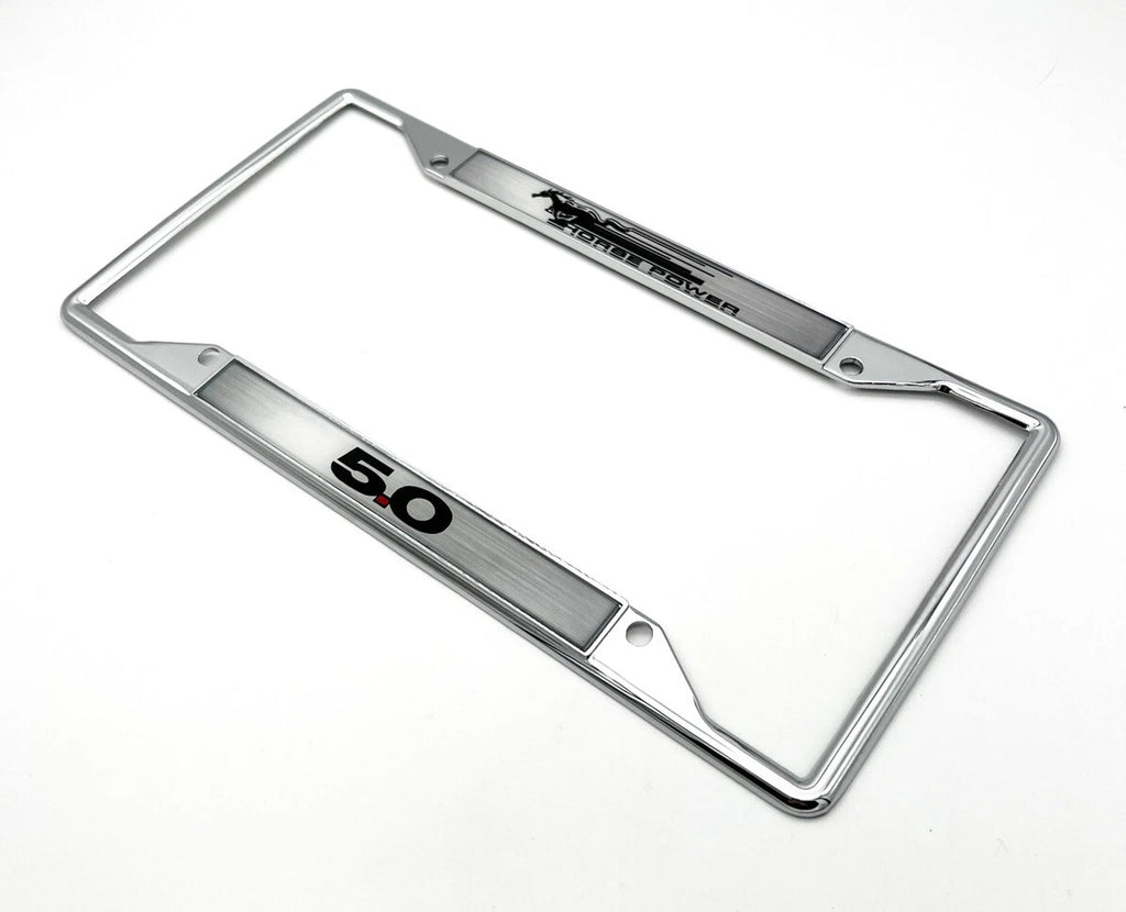 License Plate Frame Chrome Replacement for Ford Mustang (2015–2023)