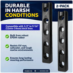 2-Pack Boat Dock Line Snubbers for Marine Use (1/2" to 9/16" Rope)