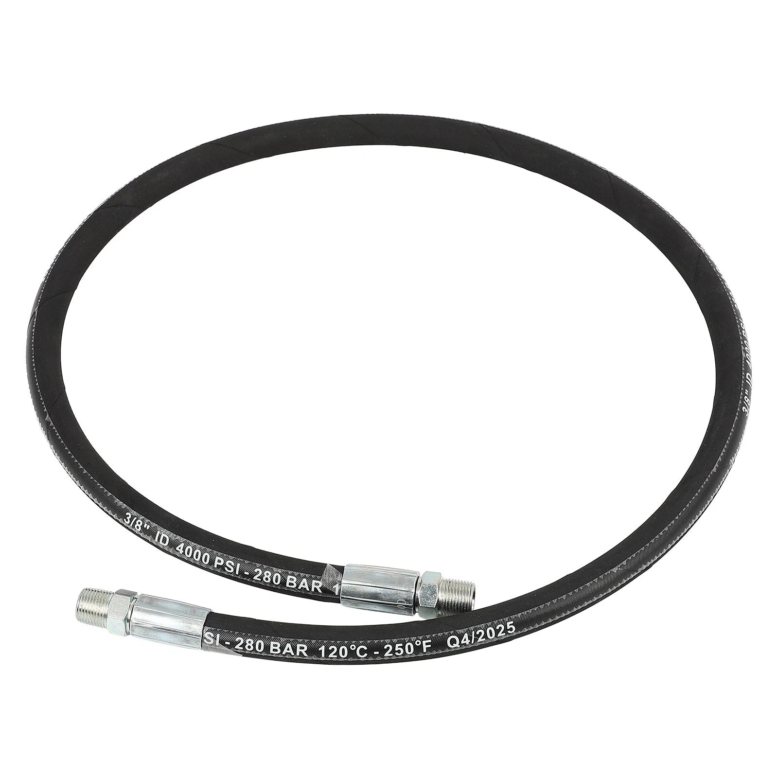 4 FT Pressure Washer Whip Hose for (4000PSI, M22 Female)