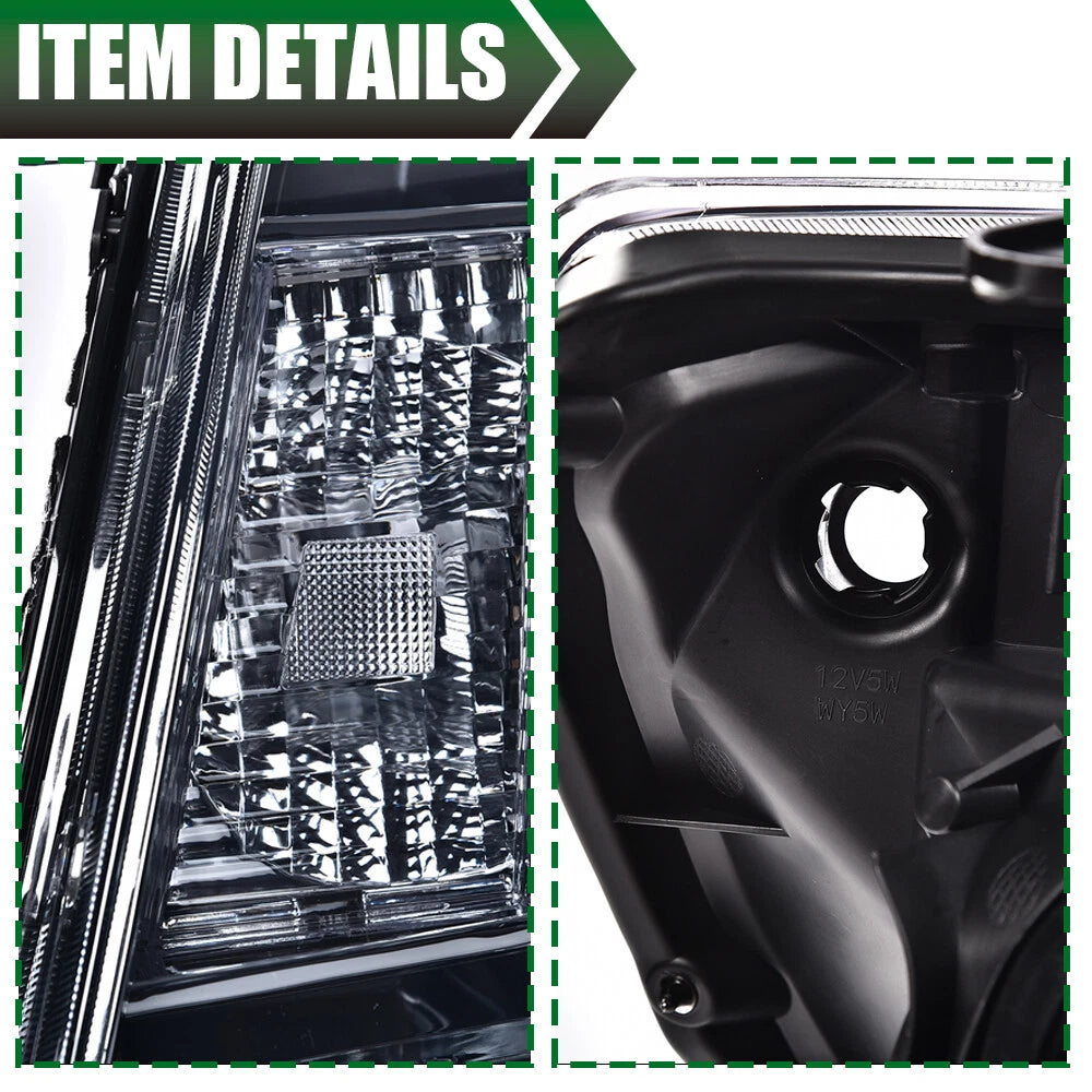 Smoke Lens Chrome Headlight Assembly for Toyota Tacoma (2005–2011)