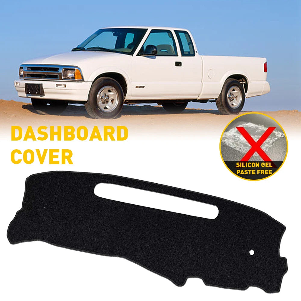 Dash Cover Mat for Chevrolet S10 Pickup (1998–2004) Black