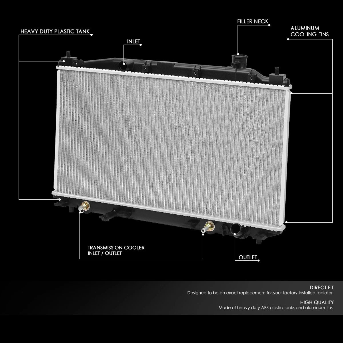 Aluminum Radiator for Honda Civic Hybrid (2003–2005) DPI 2572