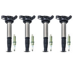 Set of 4 Ignition Coils + 4 Spark Plugs for Toyota Prius V, Corolla (2012–2015)