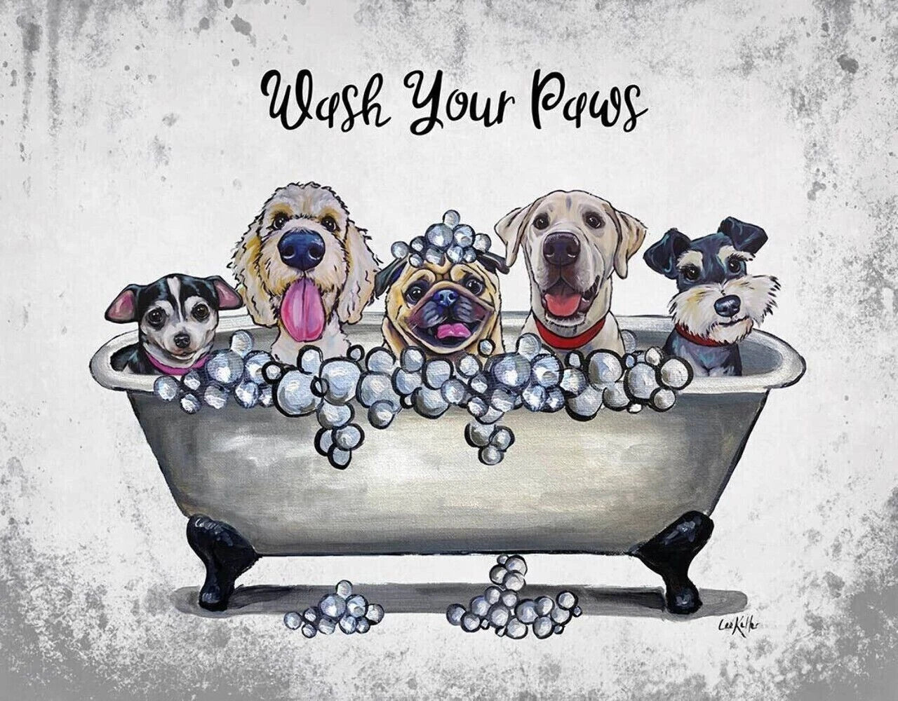 Wash Your Paws Tin Sign Decor #2563 for Home Wall Hanging