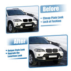 Set of 2 Front Hood Bumper Grilles for BMW X5 X6 (2008–2013) Black Silver Tone