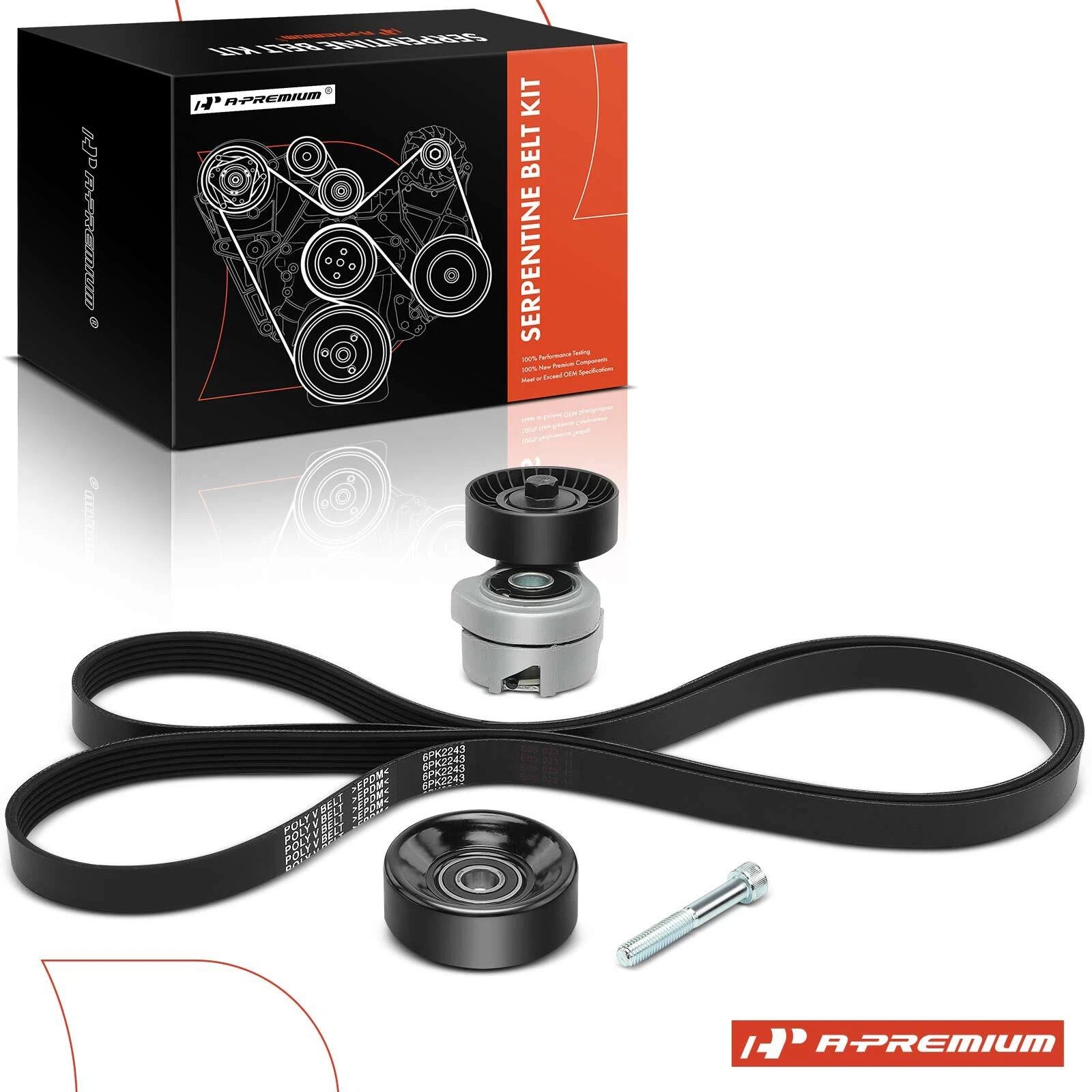 3X Serpentine Belt Drive Component Kit for Ford Ranger (1997–2006)