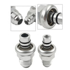 6AN & 8AN Silver Fuel Rail Fitting Adapter for Ford Mustang (1986-1998)
