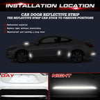 Glowing White 10x Luminous Night Warning Reflective Stickers for Car (---)