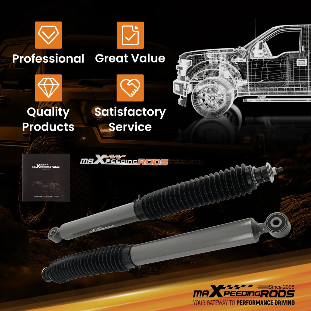 Rear Nitrogen-Filled Shocks for Toyota Tacoma (2005–2023) 2.5-5.5" Lift Kit