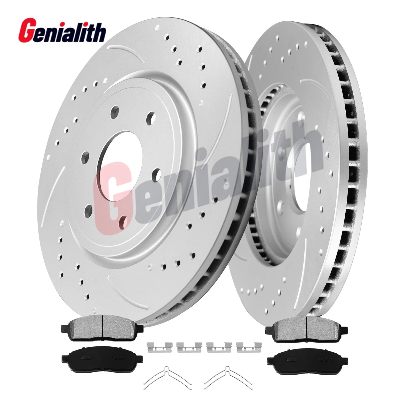 Set of 4 Front Brake Rotors & Ceramic Pads for Ford F-150, Lincoln Mark LT (2004–2008)