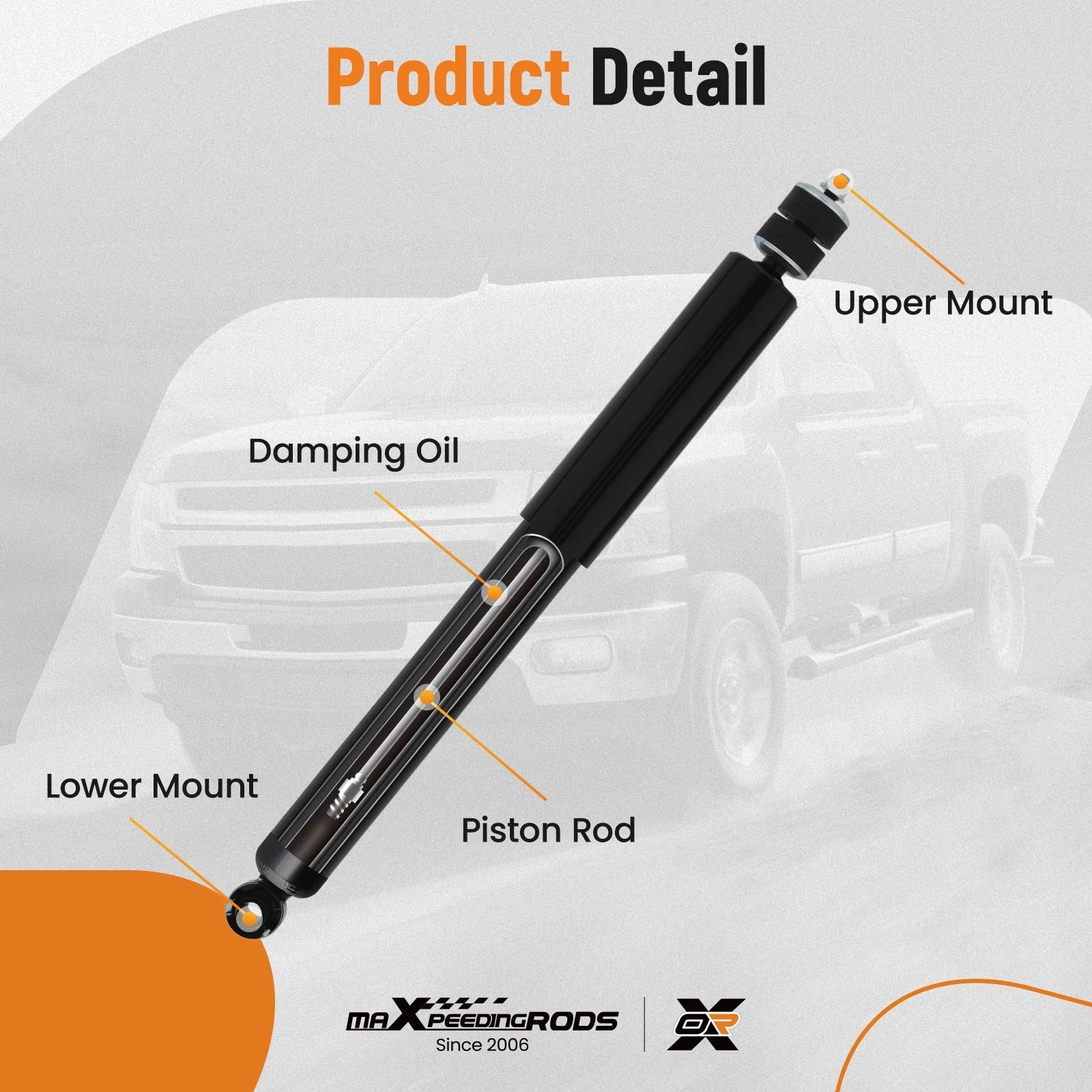 2X Rear Shock Absorber Assembly for Ford Mustang (2005-2014)