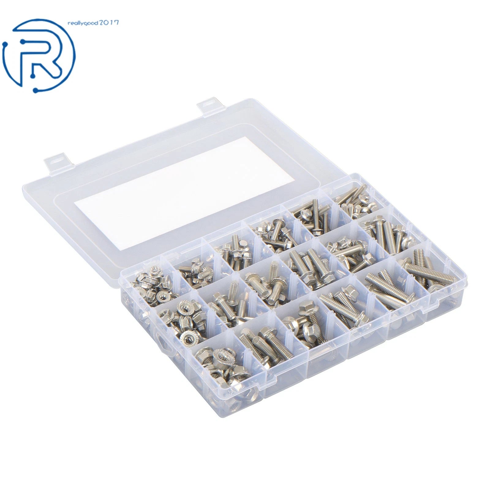 Stainless Steel Flanged Bolts and Nuts Kit for Faucet (245 Pack)