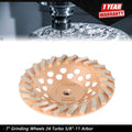 Turbo Diamond Grinding Wheel for 7" Angle Grinder (Universal)