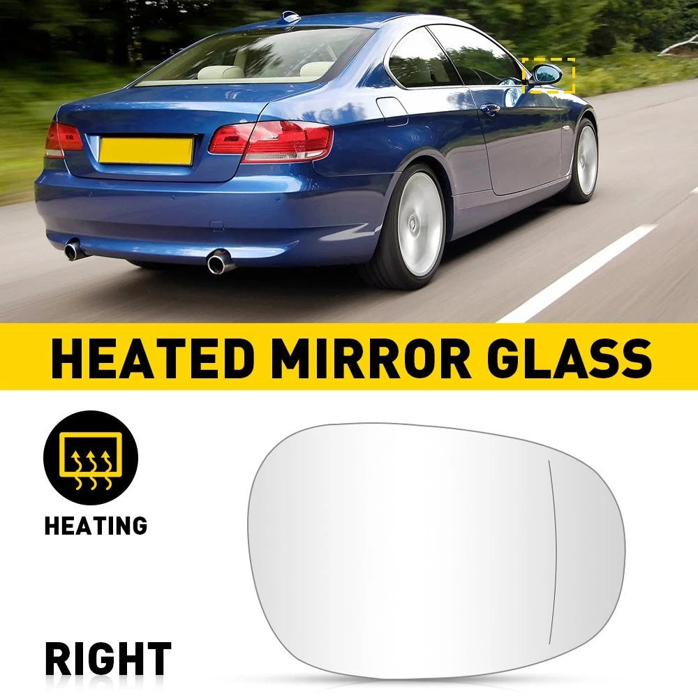 Heated Right Passenger Side Mirror Glass for BMW E82 E90 325i 328i (2009–2013) EPY