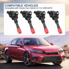 Set of 4 Ignition Coils for Honda Civic Hybrid (2003–2011)