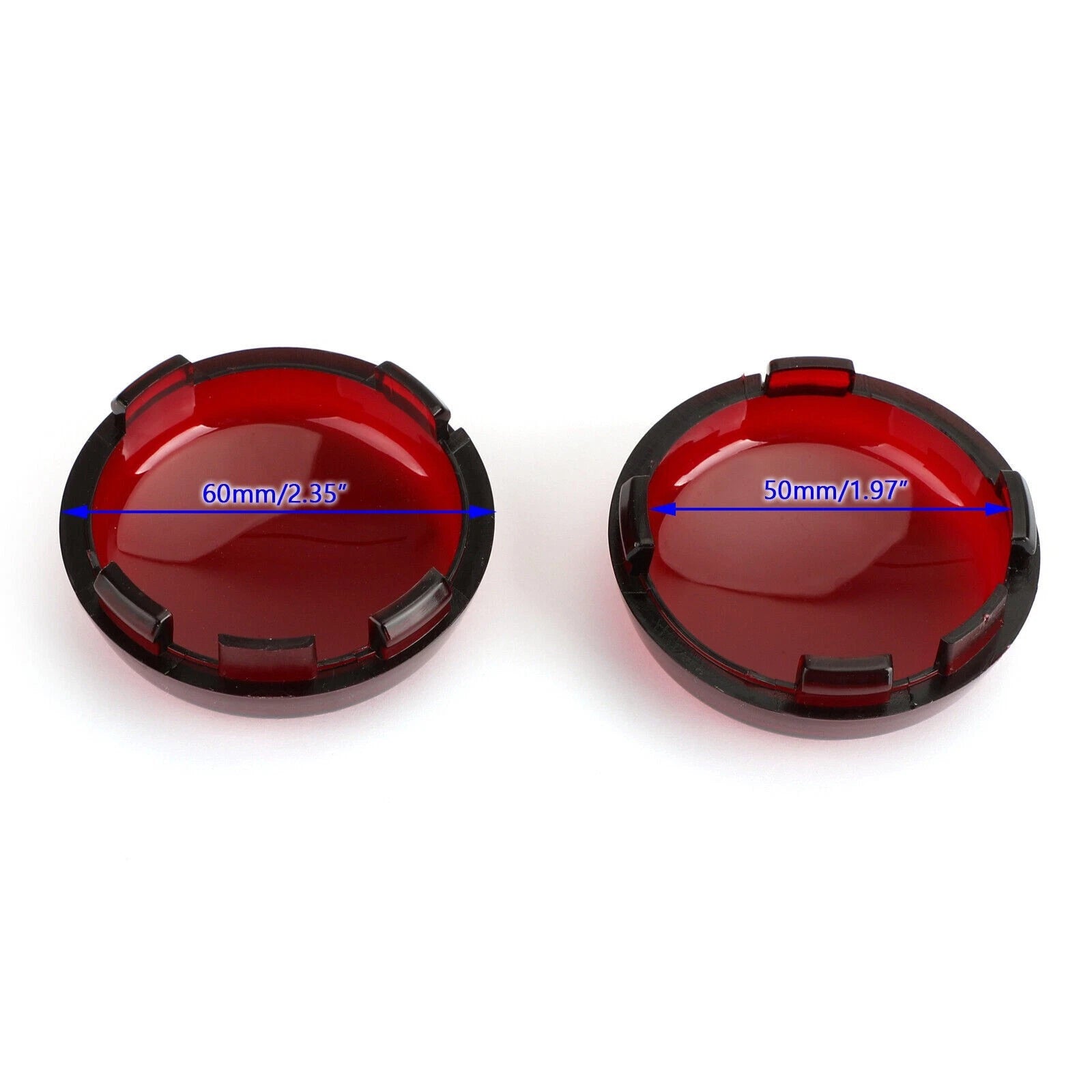 Turn Signal Light Lens Cover for Electra Glide Heritage Softail (Red)