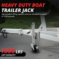 Side Mount Trailer Jack w/Wheel for Universal (12.6in-22.8in)