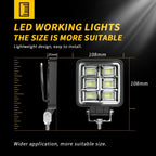 4 Inch Square / 144W 48LED / Work Light for Car