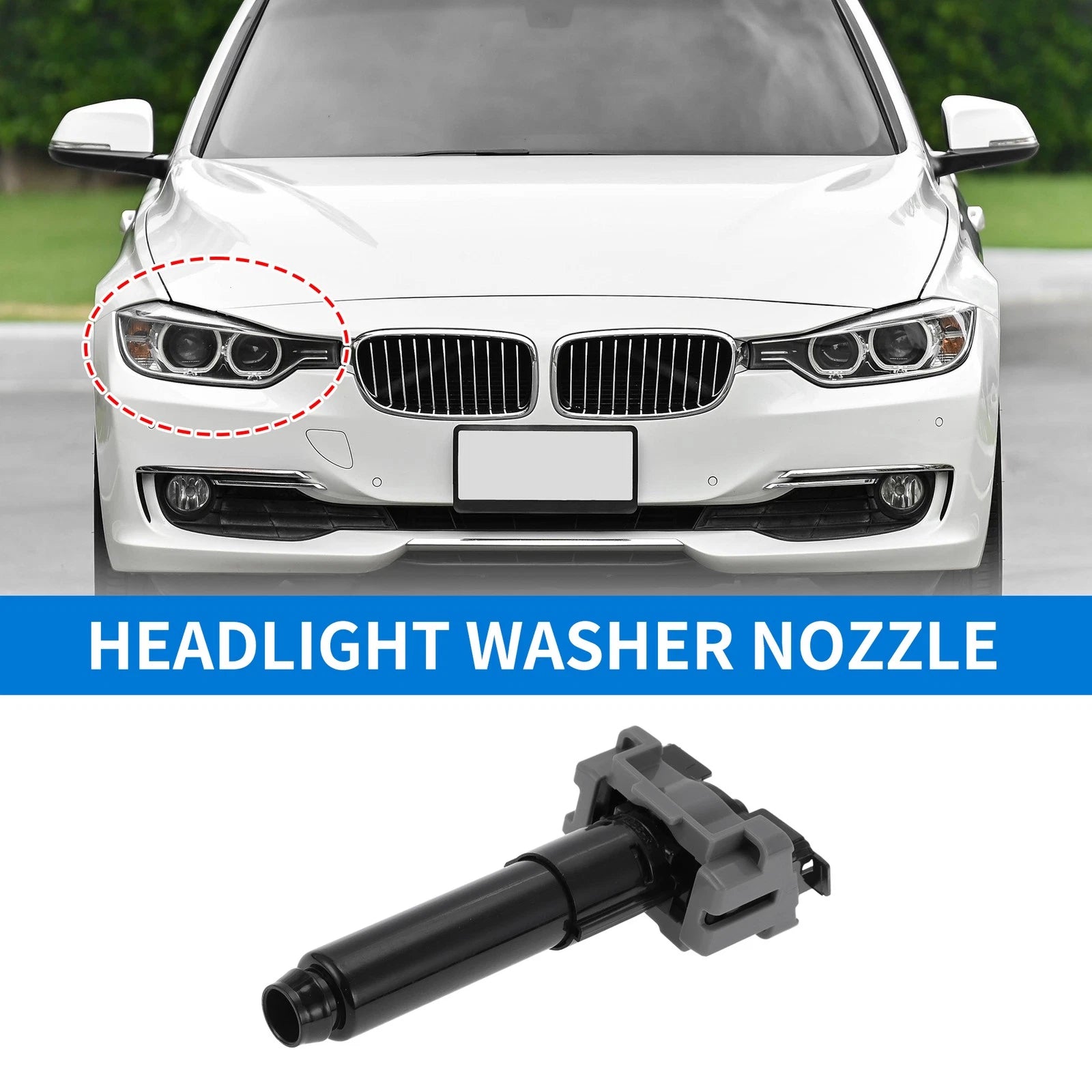 Front Passenger Side Headlight Washer Nozzle for Toyota Land Cruiser (2016–2019)