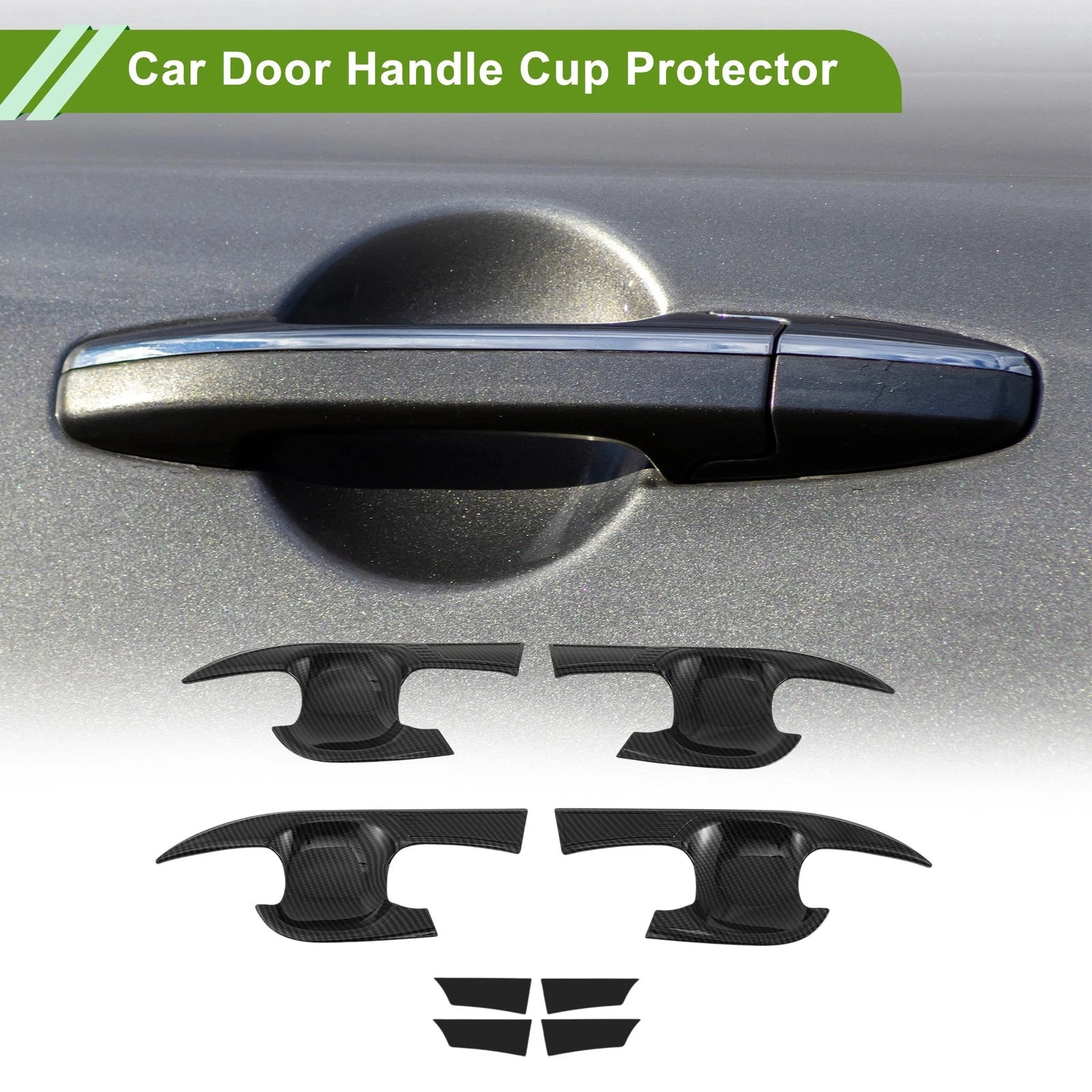 Car Door Handle Cup Protector for Toyota Camry (Carbon Fiber, Black)