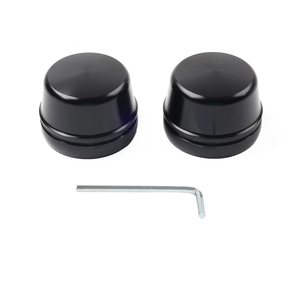 Front Axle Cap Nut Covers for Harley Touring Road King Electra Glide (2000–2007) Black
