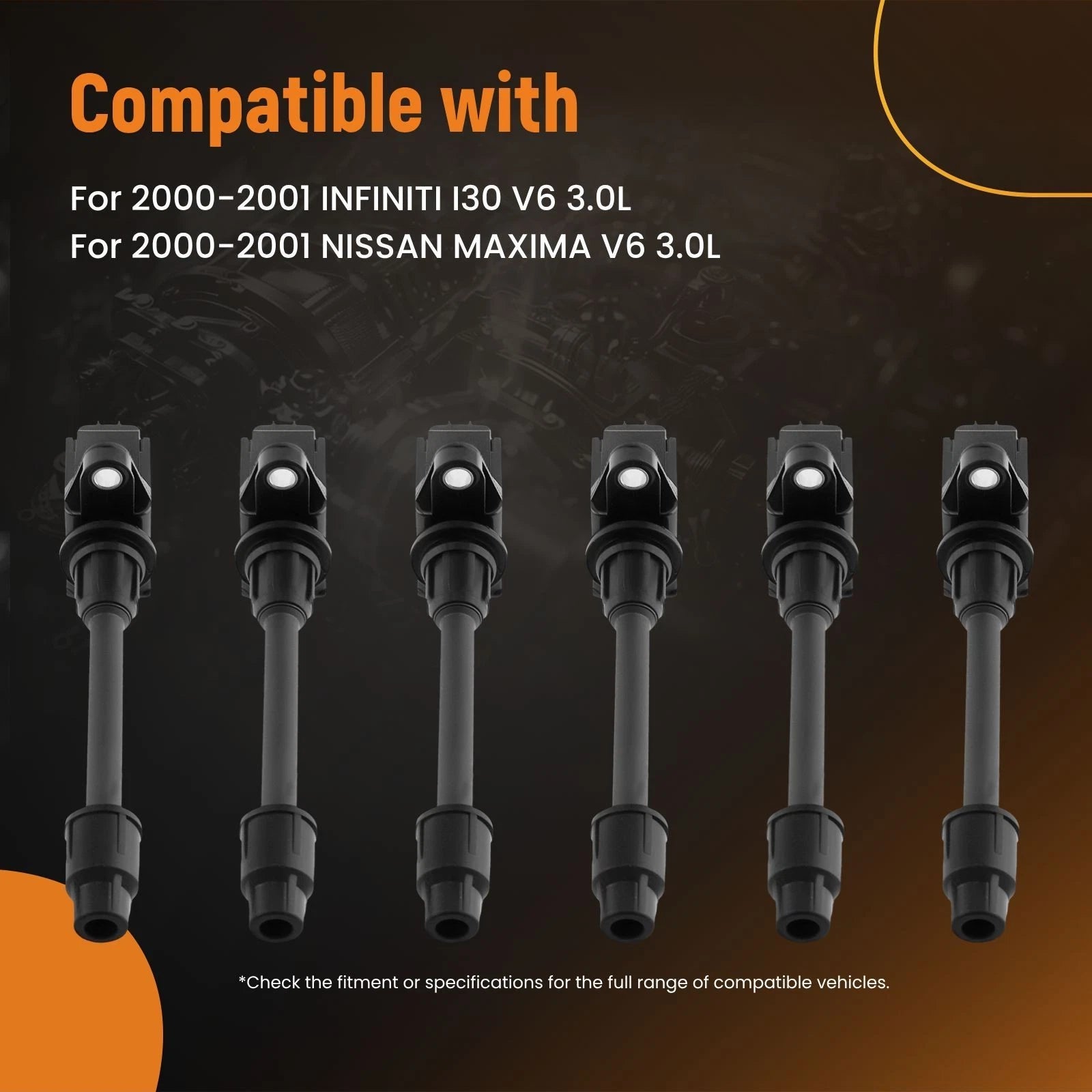 6x Ignition Coil Pack for Nissan Maxima Infiniti I30 (2000–2001)