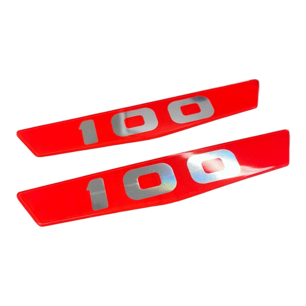 Red Hood Side Emblem Inserts Replacement for 1963–1964 Ford F-100