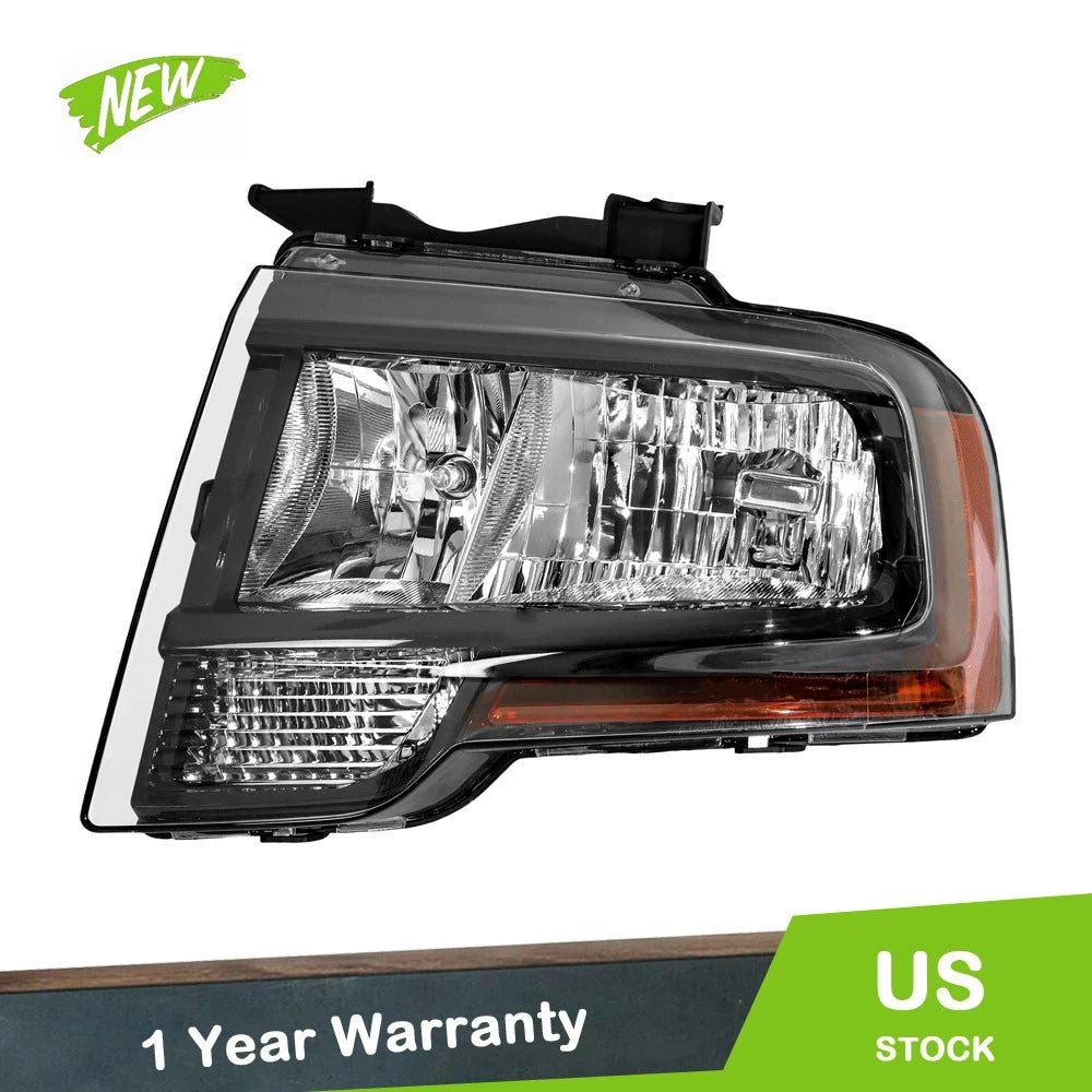 Headlight Assembly for Ford Expedition (2015–2017) Halogen Left Driver Side Black