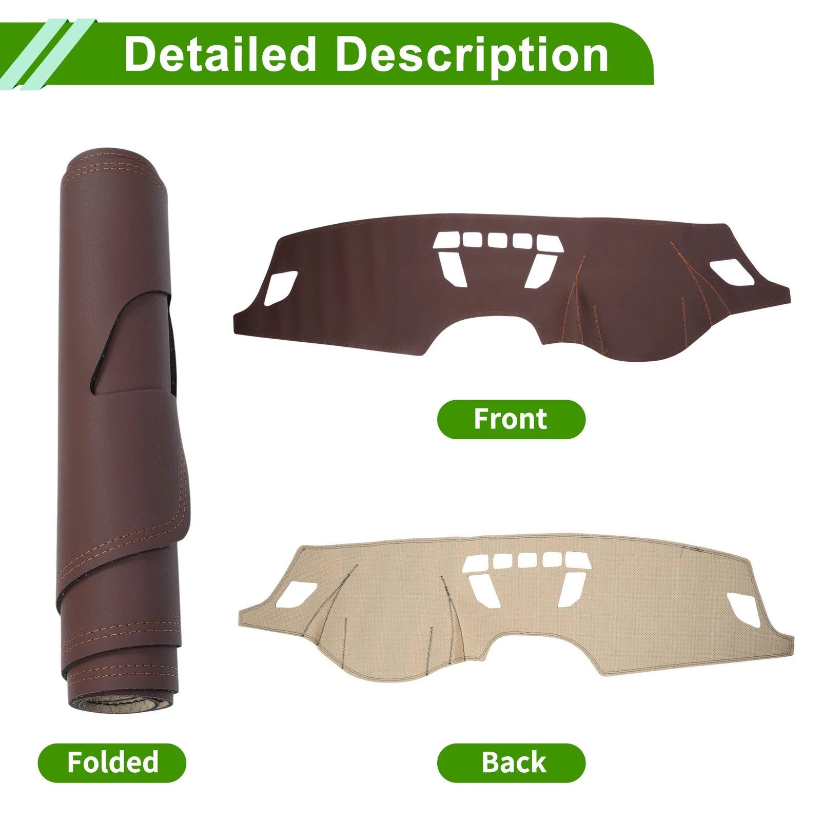 Dashboard Cover for BMW X1 (2016–2019) Dash Mat Carpet Brown