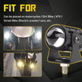 2X LED Headlight Fog Driving Spot Light for Motorcycle