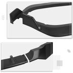 Honeycomb Mesh Front Lower Bumper Grille Frame with LED Ring for Ford Mustang (2015–2017)