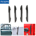 Universal Black Carbon Fiber Side Door Edge Protection Trim Guards