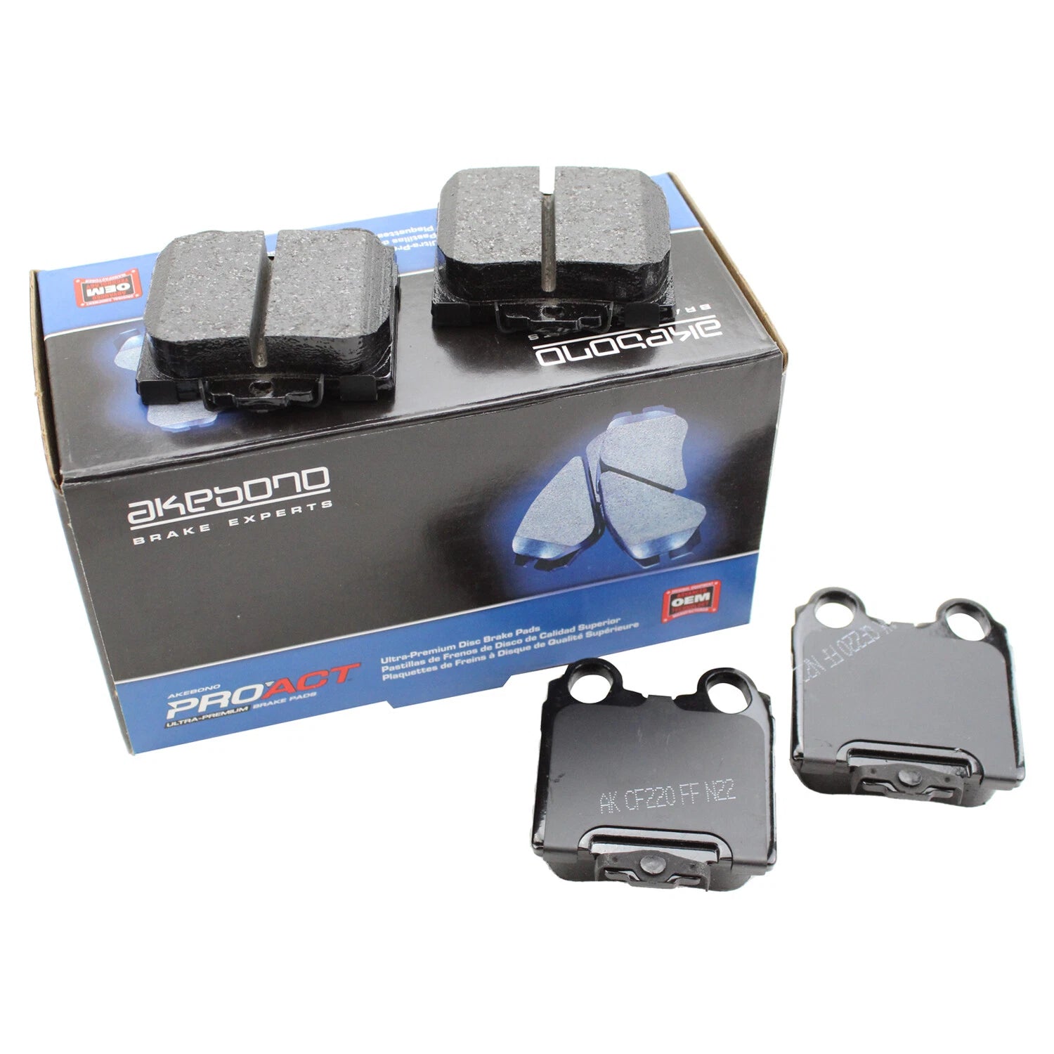 Set of 4 Akebono ProAct Rear Ceramic Disc Brake Pads for GS300 GS400 GS430 IS300 SC430 (1998–2005)