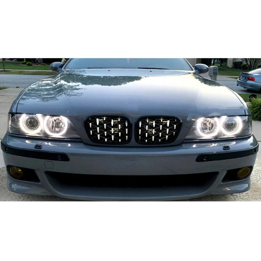 2 x Diamond Style Front Grille for BMW E39 5 Series M5 (1997-2003)