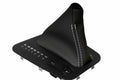 Leather Automatic Shift Boot Cover for BMW E38 (1995–2001) Black White Stitch
