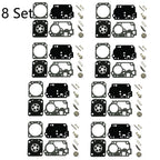 Set of 8 Carburetor Gasket Repair Kit for Poulan PP330 PP335 (ZAMA RB-168 C1M-W44)