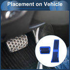 2 Pcs Automatic Foot Accelerator Pedal Covers for Ford Explorer (2020–2023) Blue