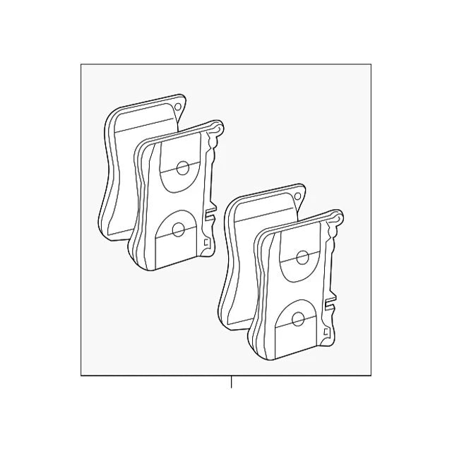 Set of 4 Front Disc Brake Pads for Mercedes (0004203305)
