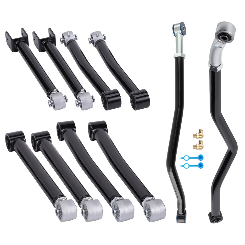 Full Set Front & Rear Control Arms Adj. Track Bar for Jeep Wrangler JK (2007–2018)