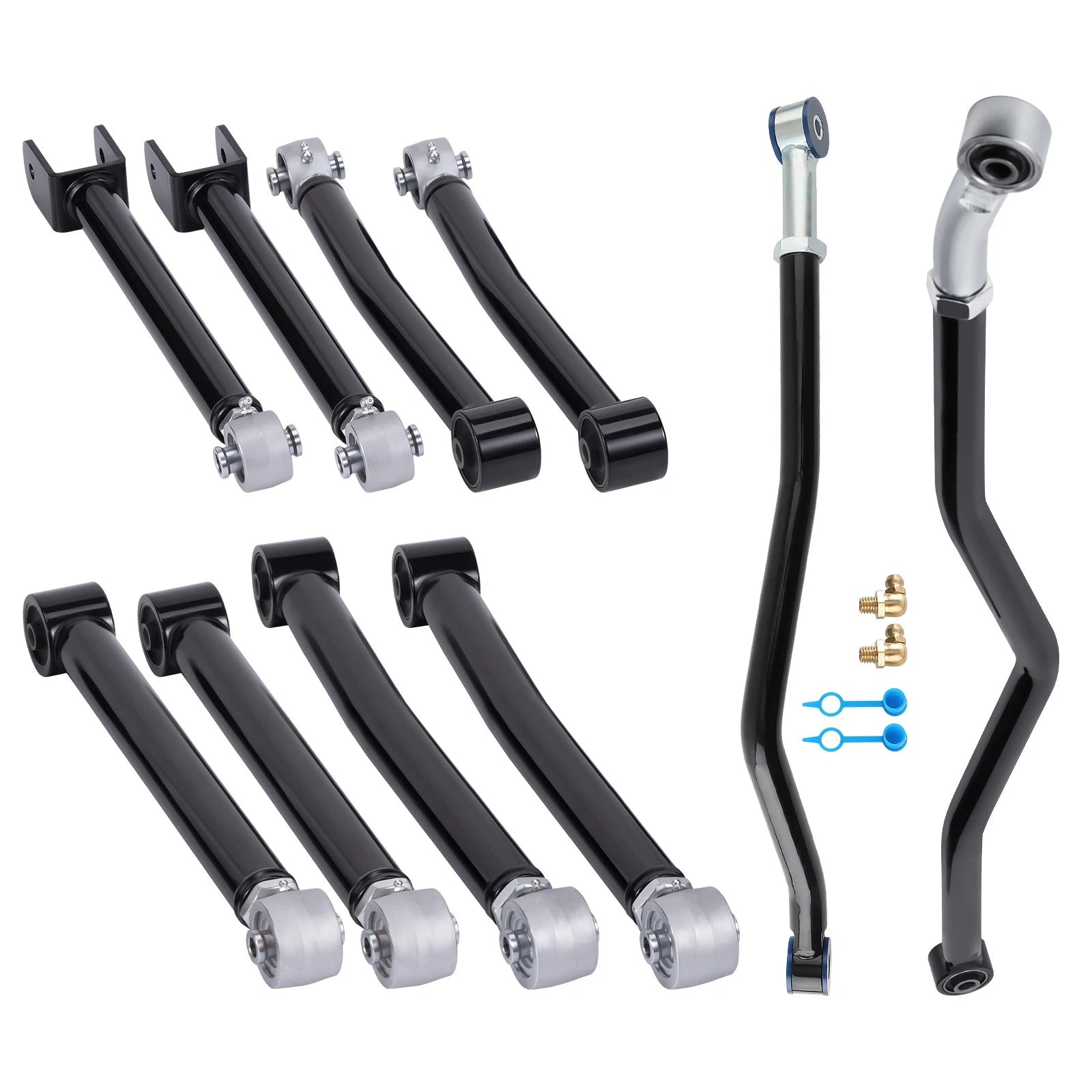 Full Set Front & Rear Control Arms Adj. Track Bar for Jeep Wrangler JK (2007–2018)