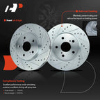 Front Drilled Brake Rotors and Ceramic Pads for Toyota Sienna (2004–2010)