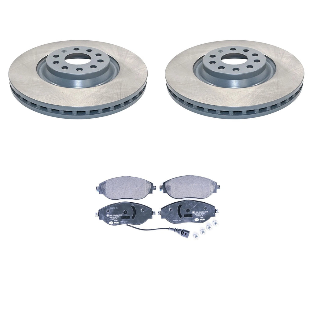 DuraGo Front Rotors & Low-Met Brake Pads Kit for Audi A3 Quattro (2015–2020)