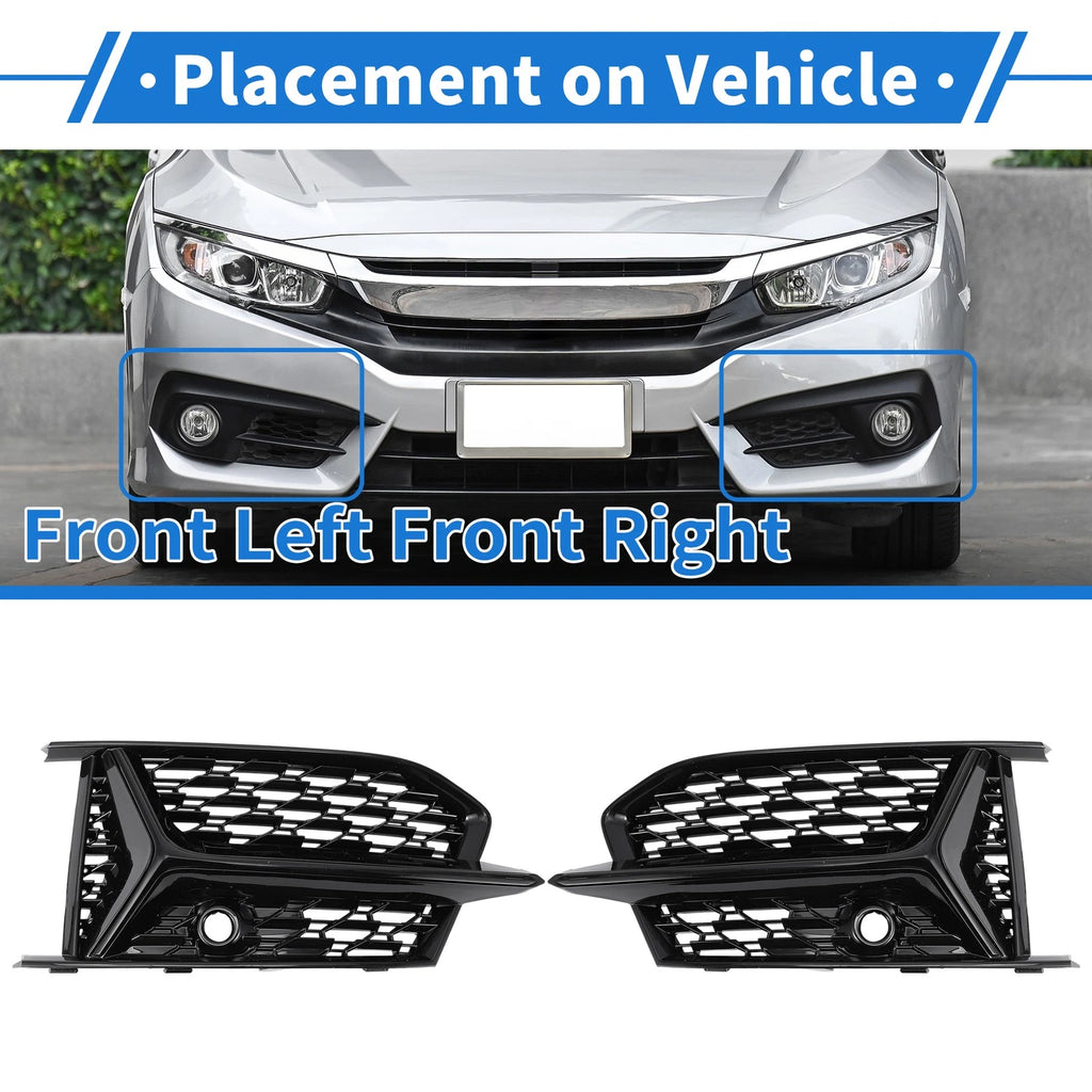 1 Pair Fog Light Grills for Audi A6 (2005–2011) No. 4K0807151A
