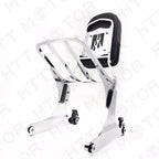 Chrome Detachable Sissy Bar Backrest & Luggage Rack for Harley Softail (2018–2023)