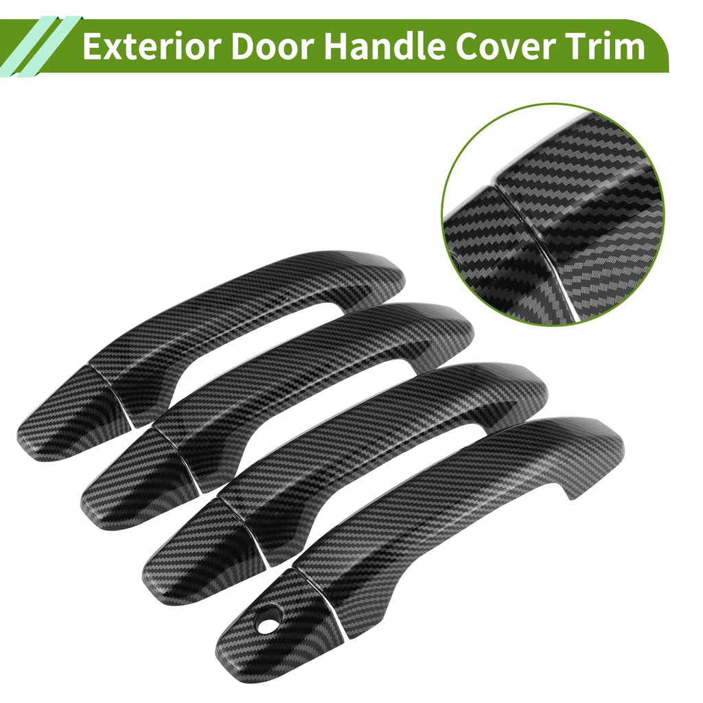 Set of 1 Exterior Door Handle Cover for Chevrolet Colorado (2015–2023) Carbon Fiber Black