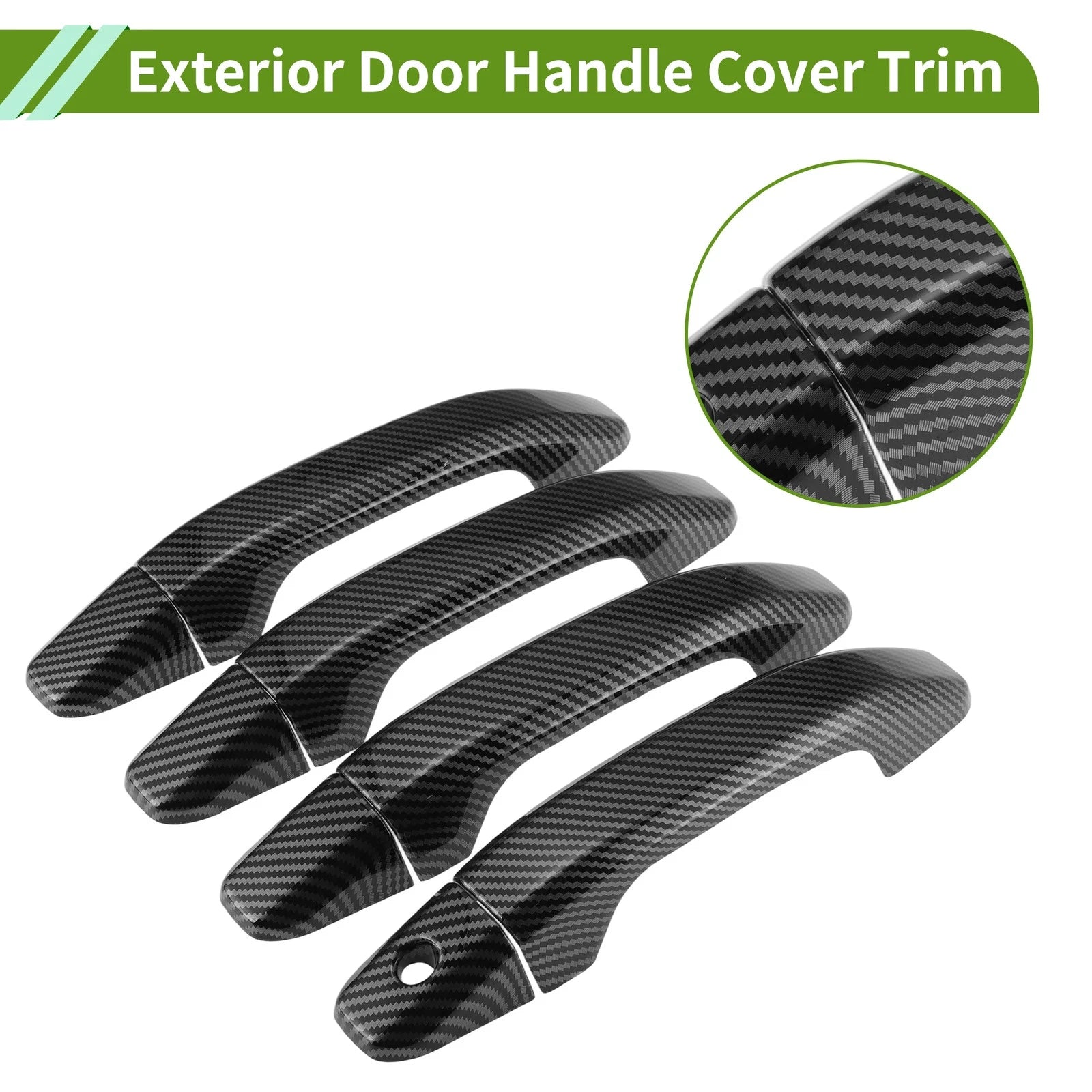 Set of 1 Exterior Door Handle Cover for Chevrolet Colorado (2015–2023) Carbon Fiber Black
