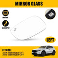 Left Heated Mirror Glass for Mazda CX-5, CX-9 (2016–2023) OE TK71691G7