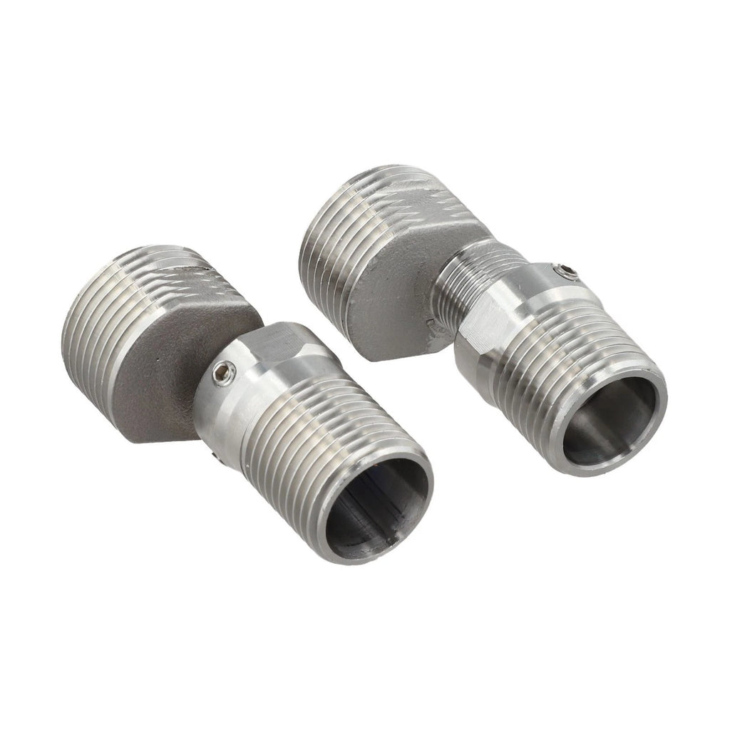 2X 304 Stainless Steel Shower Faucet Adapter with Rotatable Features