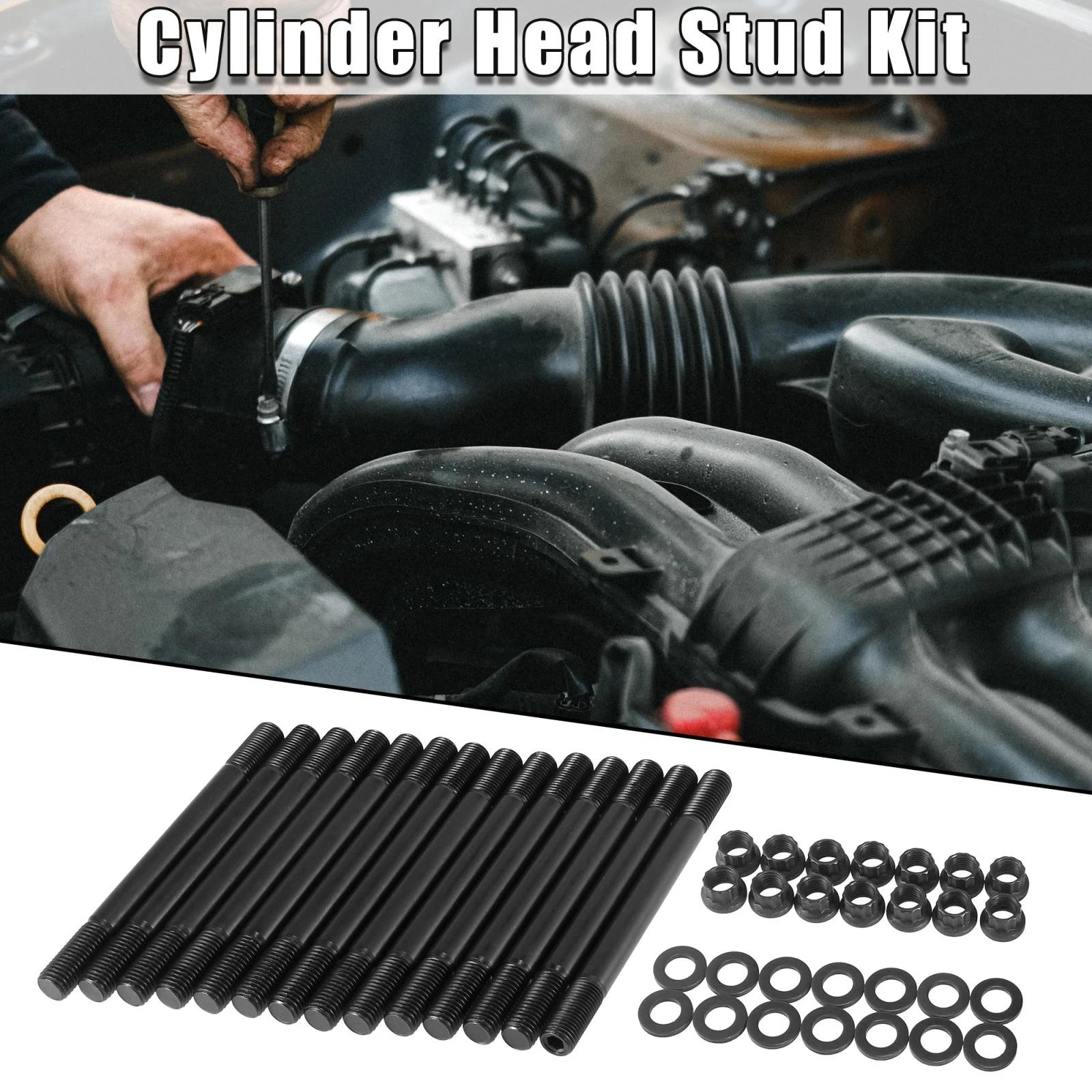 Cylinder Head Stud Kit for Nissan RB20 RB25 RB25DET RB20DET (1990–2002)